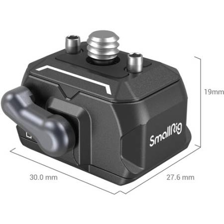 SmallRig 3513C - uniwersalna mini szybkozłączka z płytką, baza i płytka, Drop-In HawkLock - wymiary